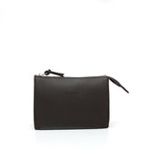 Pocket piccola in pelle martellata cioccolato, pochette da viaggio e per uso quotidiano, realizzata da Pianigiani Bags.